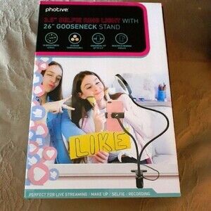 ring light podcast selfie stick photive ring lighting makeup fixture cell phone